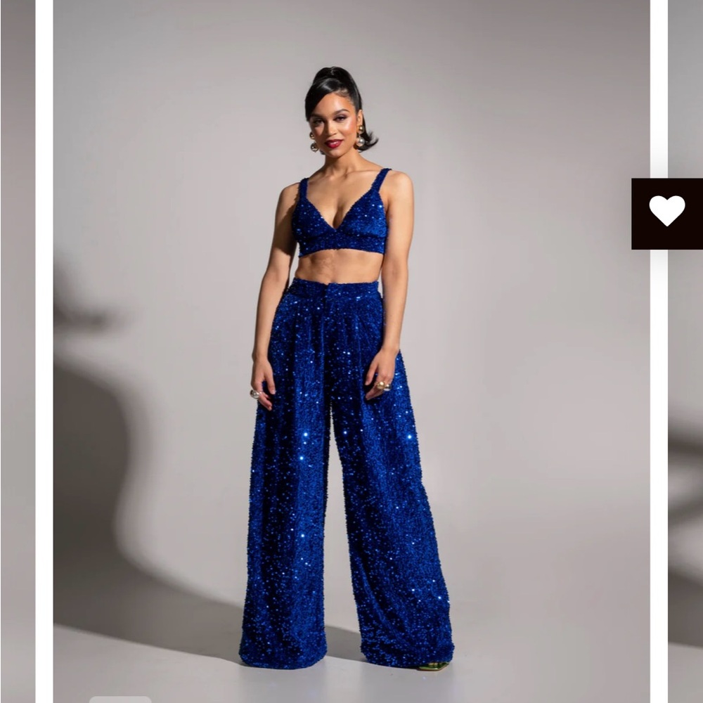 BRAND NEW Sapphire Sequins Bra & Pants Set